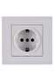 Arvia Karen Grounded Socket (White) - Frame Included - 2