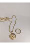 Openable, Quartered Steel Non-Tarnish Necklace Gold Color - 3