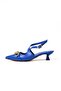 Jenifer Cobalt Blue Color Low Heeled Women's Shoes - 6
