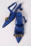 Jenifer Cobalt Blue Color Low Heeled Women's Shoes - 7