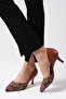 Rene Tan Color Low Heeled Women's Shoes - 2