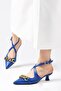 Jenifer Cobalt Blue Color Low Heeled Women's Shoes - 2