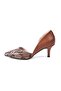 Rene Tan Color Low Heeled Women's Shoes - 6