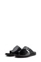 Tugerdi Black Genuine Leather Comfortable Sole Quality Men's Flip Flops TG09128131529