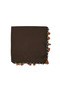 Cotton Handcrafted Cherry Embroidered Brown Beaded Scarf High Quality Writing 100X100Cm - 2