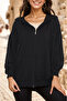 Black Sweatshirt - Hooded and Zippered - 2