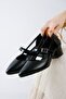 Black Leather - Black Crocodile Detailed, Size 34 -- 43, Heel Height 3.5 cm, Women's High Heels - 3