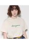 Cotton Combed Fabric Oversize Buongiorno Printed Beige T-shirt