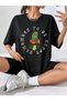 Women/Girls Remember to Be Happy Printed Oversize T-Shirt Salas Boyfriend - 2