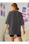 Teddy Bear Printed Women's Oversize T-shirt Casual Boyfirend - 2