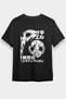 Unisex Loose Mold Evangelion Printed Black T-shirt - T-shirt