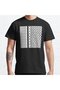 Loose Fit Unisex Keffiyeh And Lines In Black Design Printed T-shirt