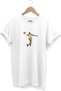 Unisex Loose Fit White Lakers Lebron James Dunk Printed Short Sleeve T-shirt