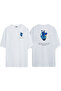 Unisex Los Pecadores, Vincent Van Gogh Front and Back Printed White Oversize T-shirt