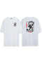 Unisex Deku, Mıdorıya Izuku Front Back Printed White Oversize T-shirt