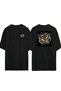Unisex Intelligence Cube Front Back Printed Black Oversize T-shirt