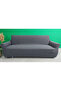 Jacquard Plain Pattern 3 Seater Sofa Cover.Stretch Elastic Sofa Cover.Sofa Cover 1Pc.Anthracite - 2
