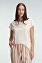 9935 Short Sleeve Crew Neck Women's Viscose Striped Patterned Summer Woven Regular Waist Pajamas Set