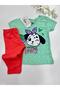 HEARTED BABY GIRL TIGHTS COMBED SET/SHORT SLEEVE COMBED SUMMER BABY TIGHTS SET - 2