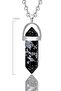 Certified Natural Snowy Obsidian Stone Necklace - 2