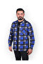 Mooncover Men's 100% Cotton Plaid Printed Shirt – Blue - 2
