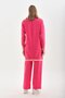Women's Daily Hijab Double Suit Shirt Trousers Fuchsia - 3