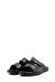 Tugerdi Black Genuine Leather Comfortable Sole Quality Men's Slippers TG09128131592