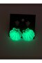 Green Neon Epoxy Colorful Glitter Sea Shell Mussel Shaped Earrings Handmade Handmade Gift