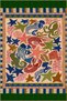 Starfish Green Themed Patterned Woven Base Carpet 3761