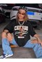 Women / Girls Oversize T-Shirt Chıcago Football Team Printed - 2
