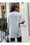Tennis Racket Printed Women's Oversize Gray Salas T-shirt Boyfriend - 5