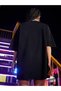 Women / Girls Bear Printed Black Oversize T-Shirt Casual Boyfirend - 4
