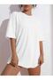 Women's / Girls' Smile Oversize Salas Boyfriend Printed T-Shirt Top Blouse - 2