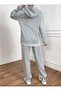 Volleyball National Team Sultans of the Net Gray Bottom Top Hooded Suit Oversize Women's Tracksuit - 3