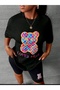 Women's LOVER BEAR Printed Tights-T-shirt Set Oversize Casual Boyfriend - 3