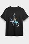 Unisex Loose Fit Wrestle - Wrestle Printed Black T-Shirt - T-shirt