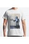 Banksy Graffiti Unisex Smiling Robot and Barcodes Printed T-Shirt - Loose Fit