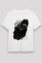 Unisex Loose Fit Paragliding Paragliding Printed White T-Shirt