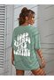 Unisex Bay Slogan Graphic Drop Shoulder T-Shirt Kod-1400 - 3