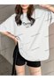 Unisex BAY Print Patterned Off-Shoulder T-Shirt KOD-1386 - 5