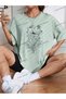 Unisex LADY Floral Patterned Off Shoulder T-Shirt KOD-1333 - 3