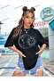 BAY Unisex Sun and Moon Patterned T-Shirt - Off Shoulder CODE-1342 - 5