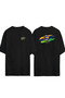 Unisex Beach Volleyball Sports Front Back Printed Black Oversize T-shirt