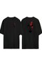 Unisex God Of War War God Front Back Printed Black Oversize T-shirt