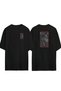 Unisex Mafia Monkey Front Back Printed Black Oversize T-shirt