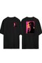 Unisex Tyler Durden Fight Club Front Back Printed Black Oversize T-shirt
