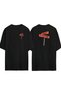 Unisex Mindset Is Everything Front Back Printed Black Oversize T-shirt