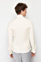 Ecru Slim Fit Textured Knitted Long Sleeve Shirt TMNSS23GO00054 - 5