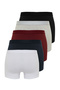 Çok Renkli Çok Renkli Basic 5'li Paket Pamuklu Boxer TMNAW21BX0018 - 3