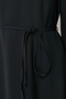 Black Belted Straight Cut Crew Neck Mini Woven Dress TWOAW24EL00337 - 5